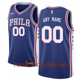 NBA Philadelphia 76ers Trikot Benutzerdefinierte Nike 2017-18 Blau Swingman - Herren